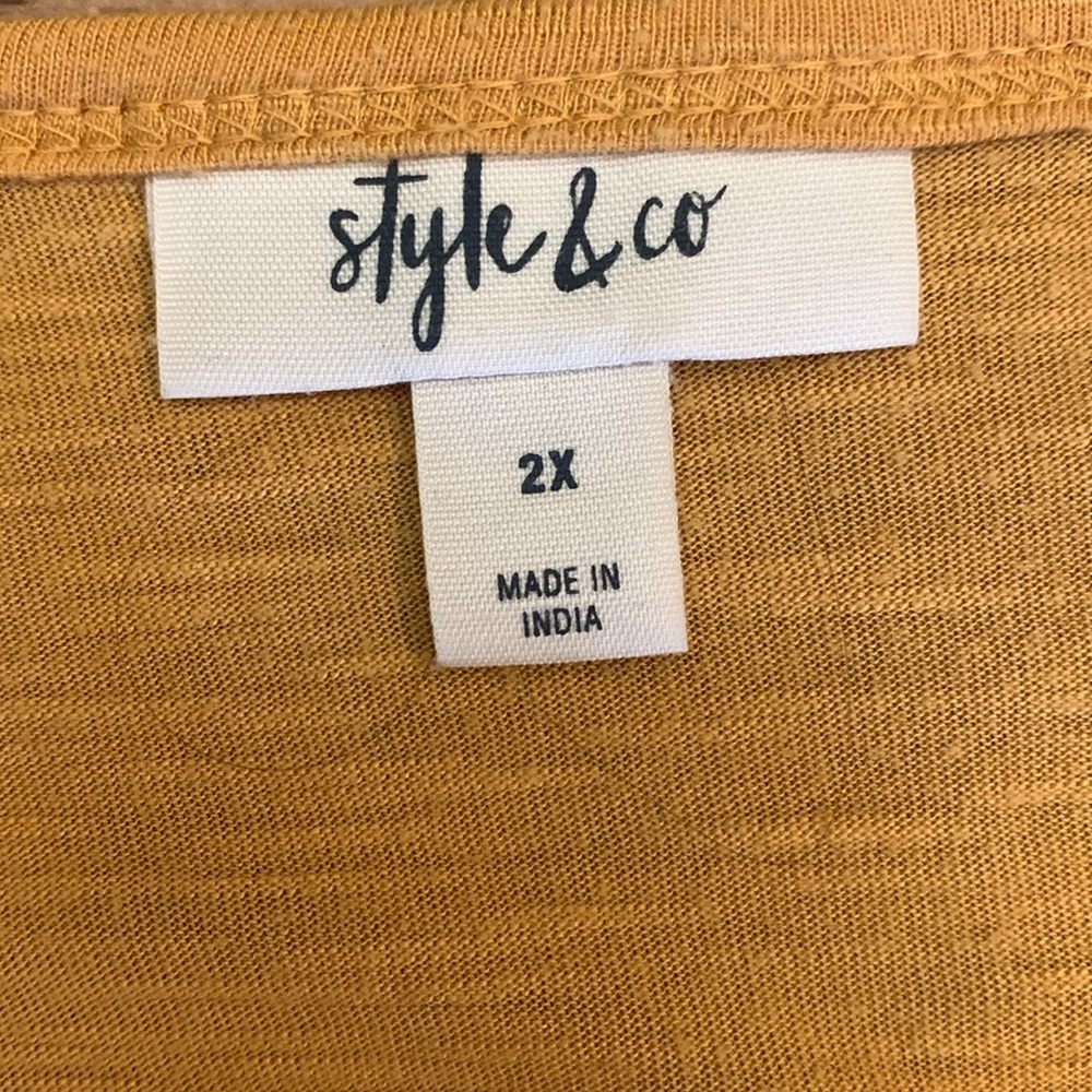 STYLE & CO Embroidered Tie Neck Tunic - Picture 5 of 9